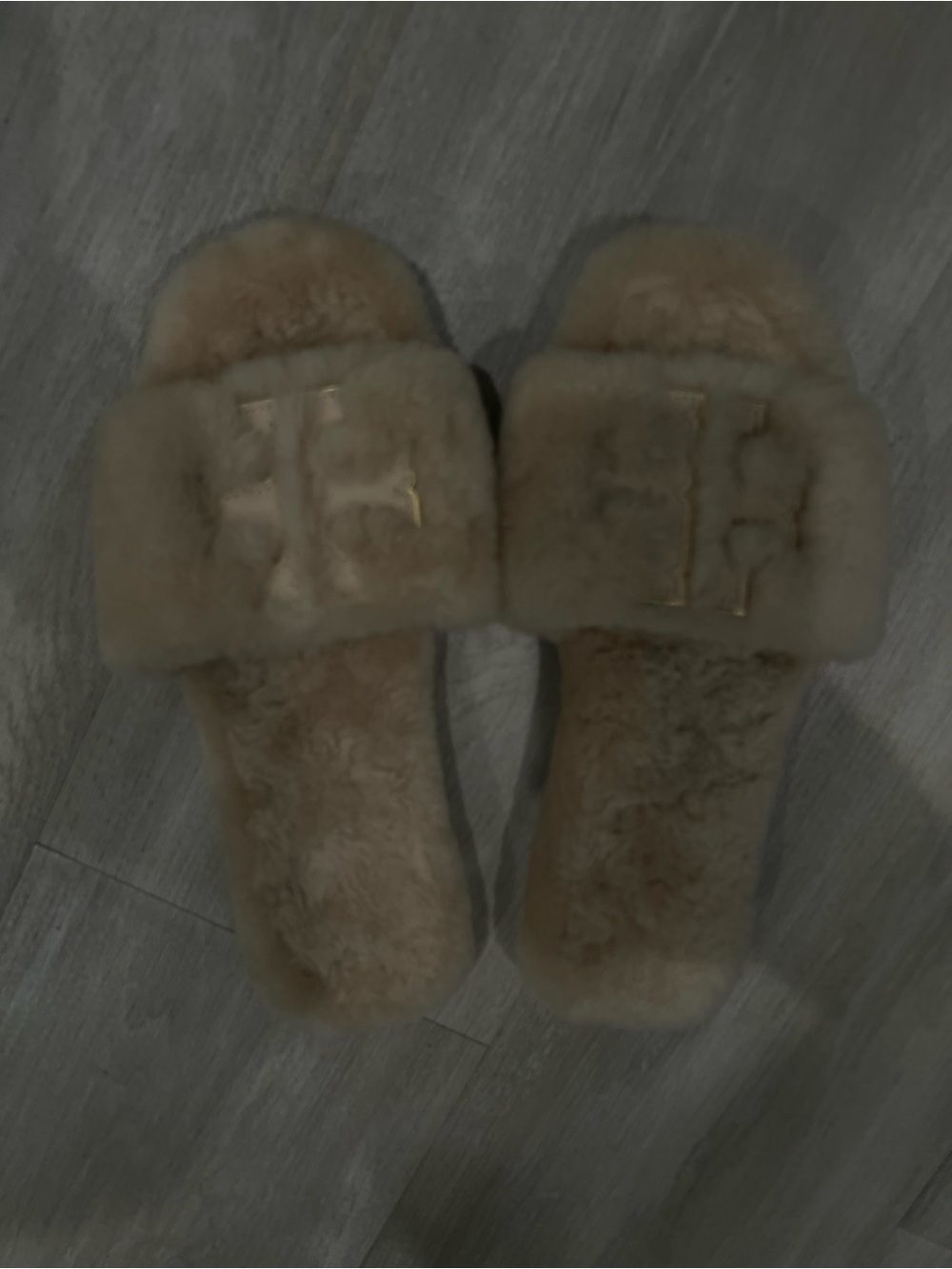 8.5 Tory Burch Slide Slippers in Beige